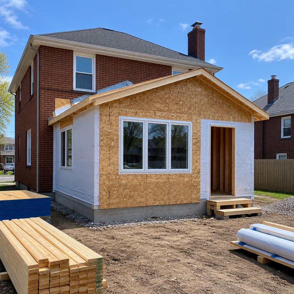 Rear addition and re-roof